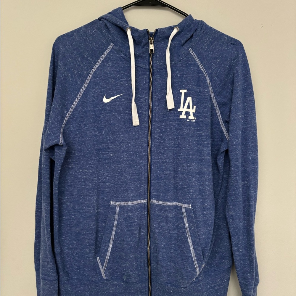 Nike Heathered Blue Zip-Up Hoodie